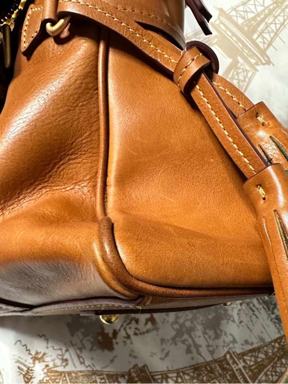Dooney & Bourke Large Domed Leather Satchel - Picture 9 of 16